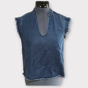 ANTHROPOLOGIE MAVEN West Tencel Denim Top